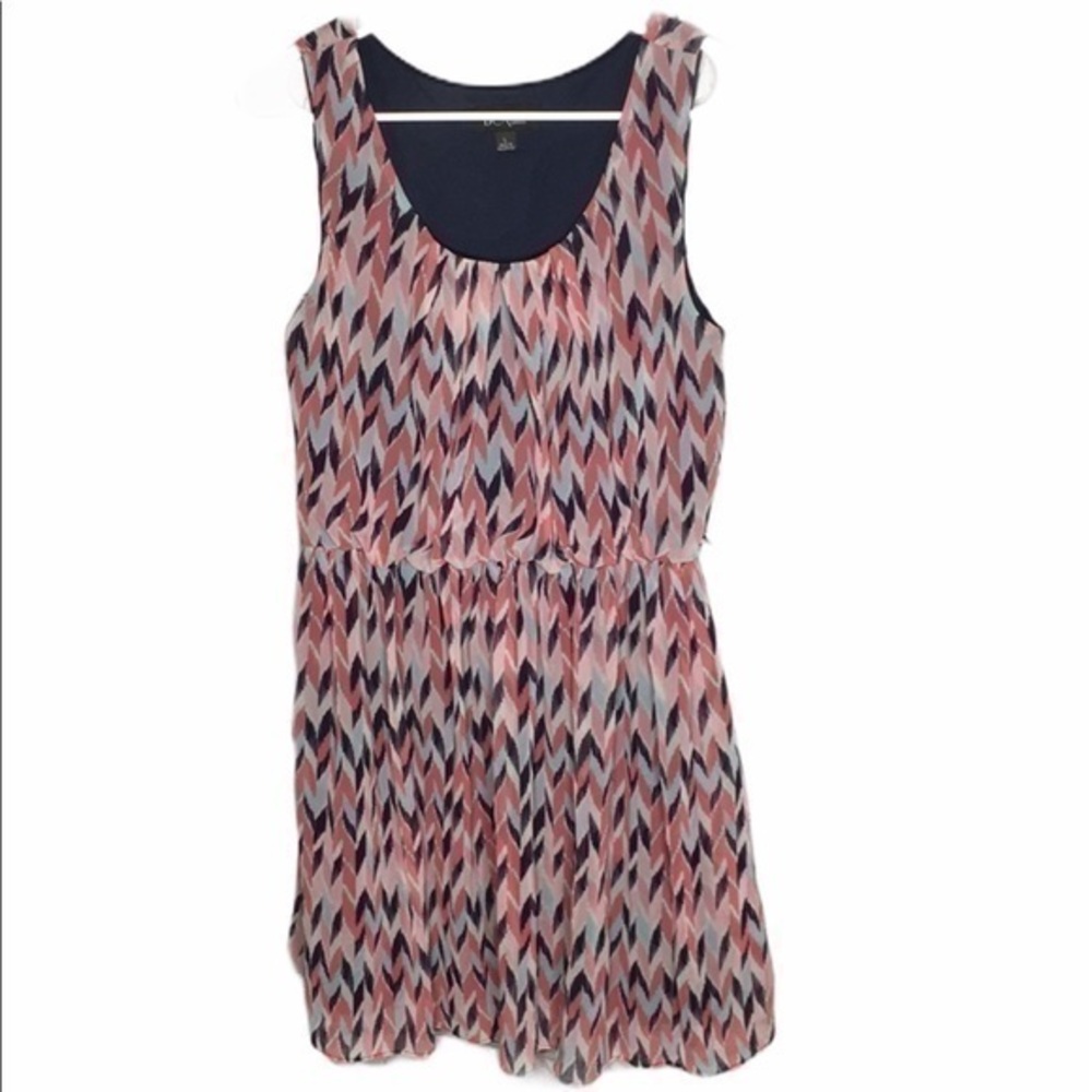 BCX Pastel pattern lined sleeveless dress